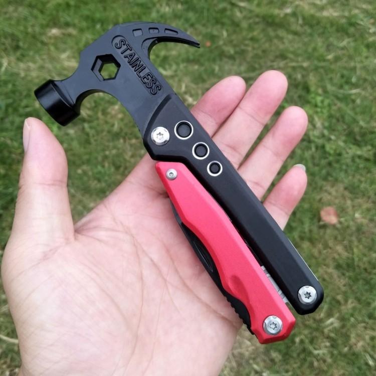 多機能マルチツール ハンマー/プライヤー/ナイフ/ドライバー等 折畳み