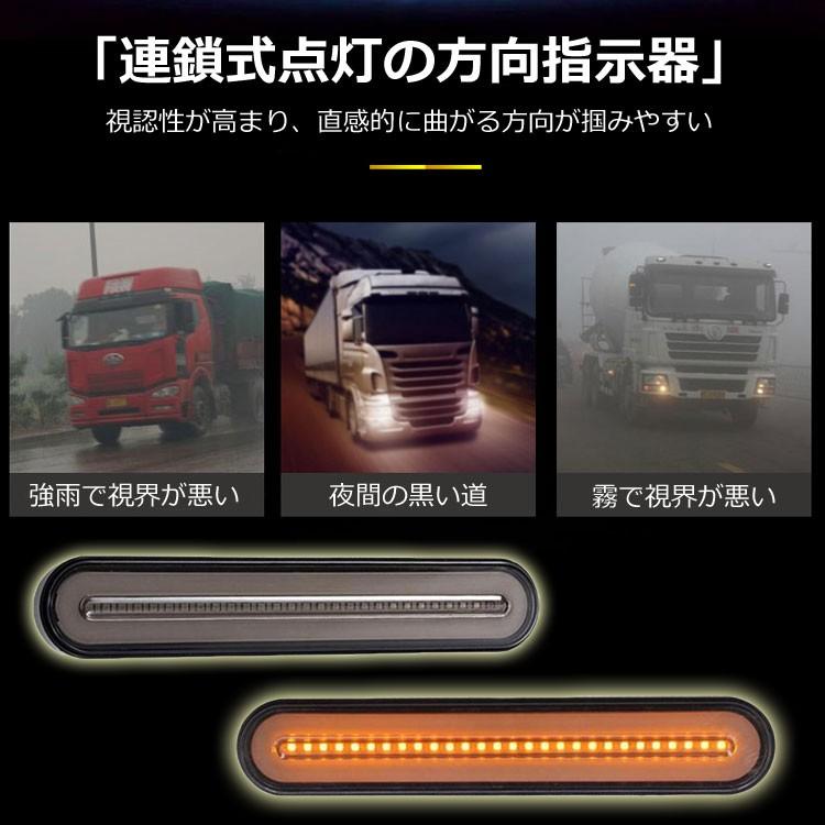 トラック バス 重機にお勧め 流れるウインカー 左右2個セット 12V/24V 