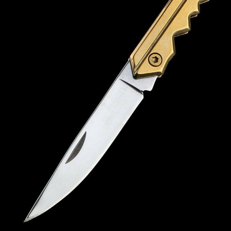 キー型ミニナイフ 折畳 全長126mm キーホルダー型 ポケットナイフ ミニ