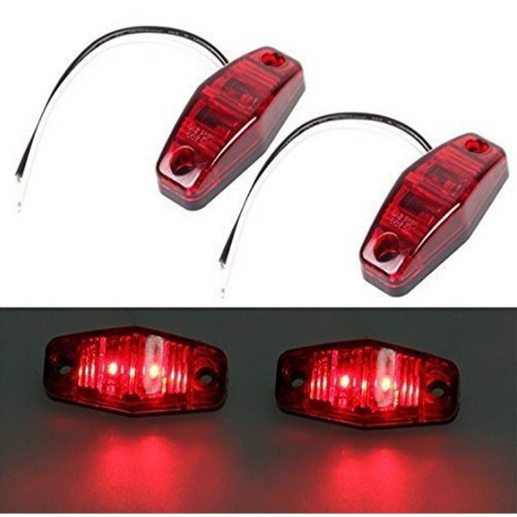 LEDサイドマーカーランプ 赤10個セット 12V/24V 自動車/トラック/バス