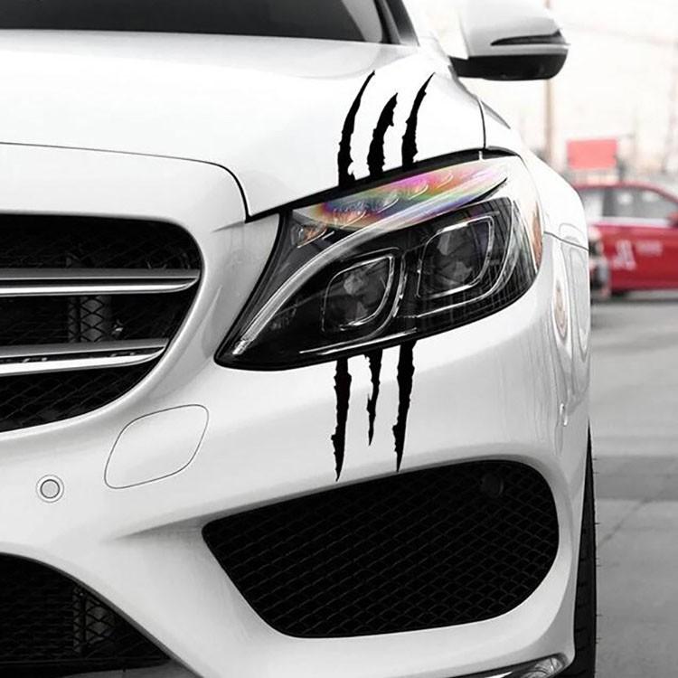 爪痕カーステッカー カッティングステッカー デコレーション キズ隠しに 車 バイク 装飾 パソコン スーツケース シール ブラック 2枚セット Cstnm02s Org ファンライフショップ 通販 Yahoo ショッピング