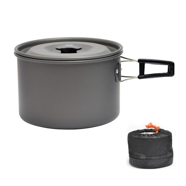 キャンプ用鍋 大容量アルミクッカー 取っ手付き 軽量 アルミニ製 熱