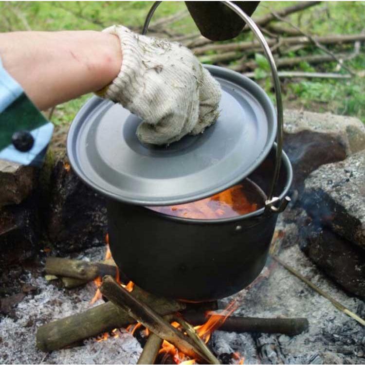 キャンプ用鍋 アルミクッカー 吊り鍋 軽量 アウトドア鍋 キャンプ 釣り