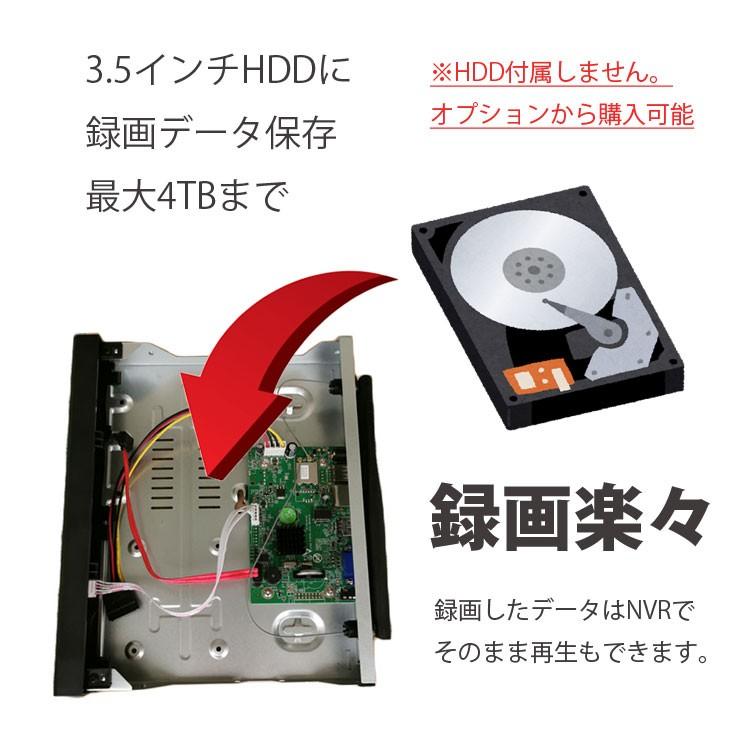 無線カメラ4台+録画NVRデッキセット 防犯 監視 技適認証取得 1080P録画