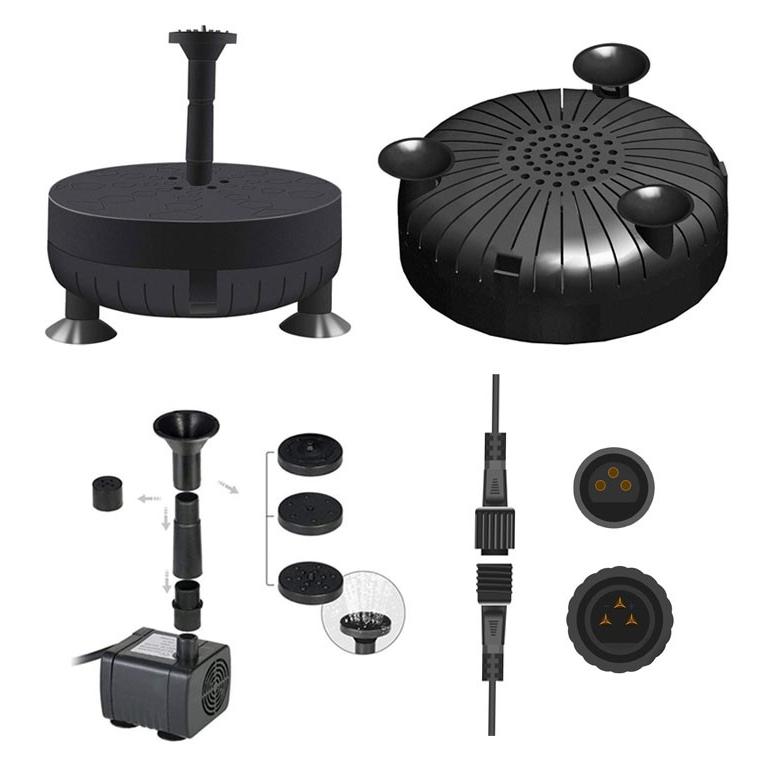 ソーラー噴水ポンプ LEDライト付き 池ポンプ 噴水ポンプ  太陽光発電 蓄電 夜間使用可能 池 庭 ガーデン用に LEDライト付き 夜間点灯 LSP035 |  | 07