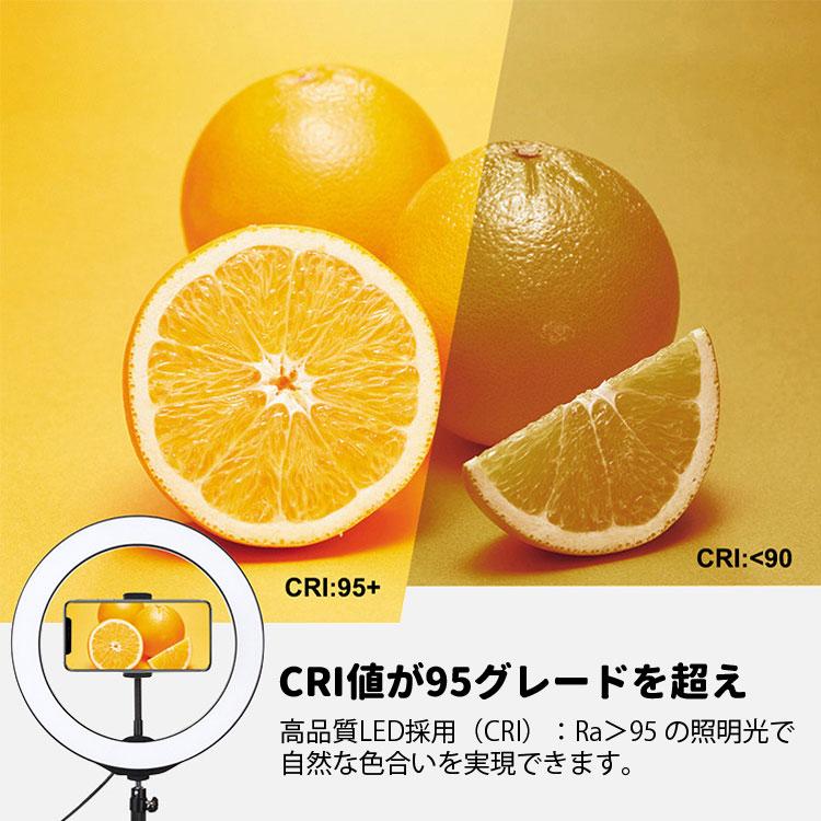 4.7インチ LEDリングライト 無段階調光 USB 照明ライト 3色モード