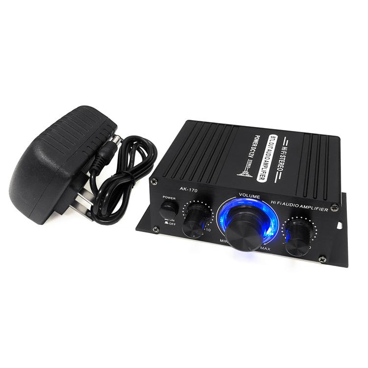 小型2chオーディオアンプ 出力20W+20W アルミボディ コンパクト 小型2chオーディオアンプ 出力20W+20W アルミボディ コンパクト