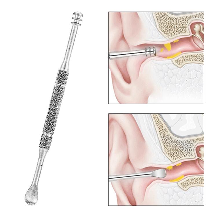 チタン製耳かき＆爪楊枝2本セット 携帯用 ステンレス製ケース入り 強度