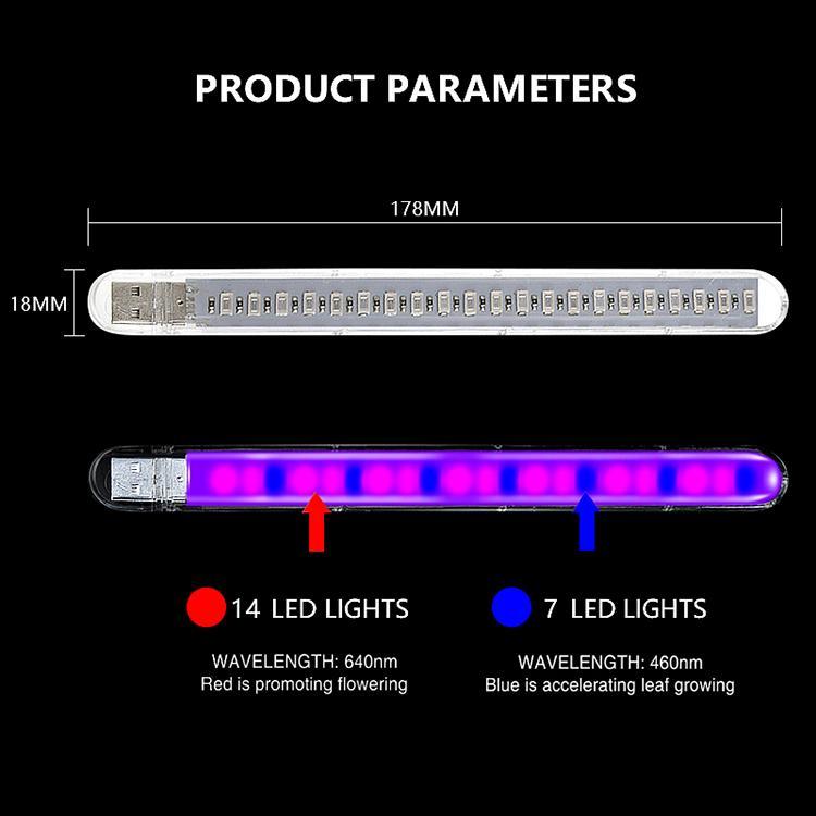 植物育成LEDライト 10W 5V USB給電式 室内植物の成長を促進 赤色+青色 フルスペクトルLED21灯 フレキシブルネック付 照射アングル自在  光合成促進 SULED21 :ORG03177:ファンライフショップ - 通販 - Yahoo!ショッピング