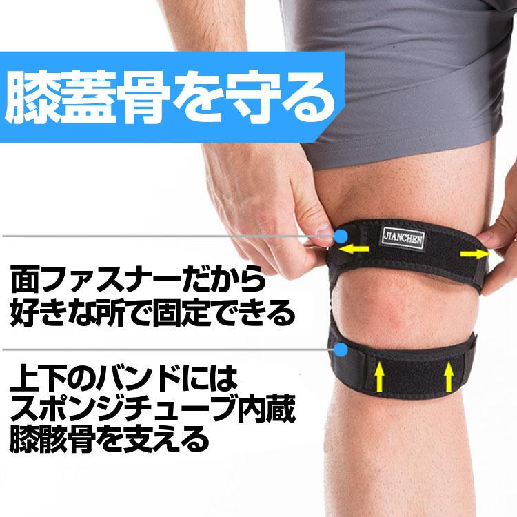 膝蓋骨サポーター ひざサポーター X型 スポーツ 膝固定 ケガ防止 通気