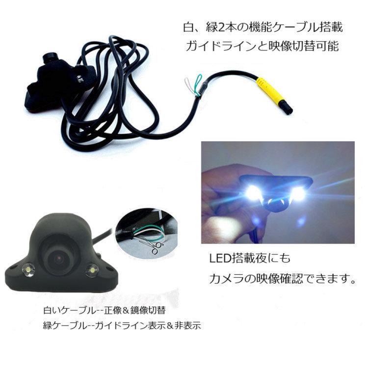 車載モニターカメラセット 7インチオンダッシュモニター + 粘着式車載