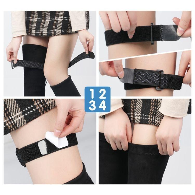 ハイブーツ用滑り止めベルト 2個セット ローブーツ ハーフブーツ ニーハイブーツなどに ブーツ裏側に取り付け 外から見えない 長さ調整可 落ち対策 HBSTP433 |  | 06