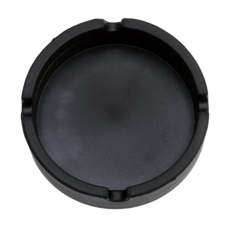シリコン製灰皿 ブラック 直径8.3cm 円形 割れない 柔らか素材 軽量 お