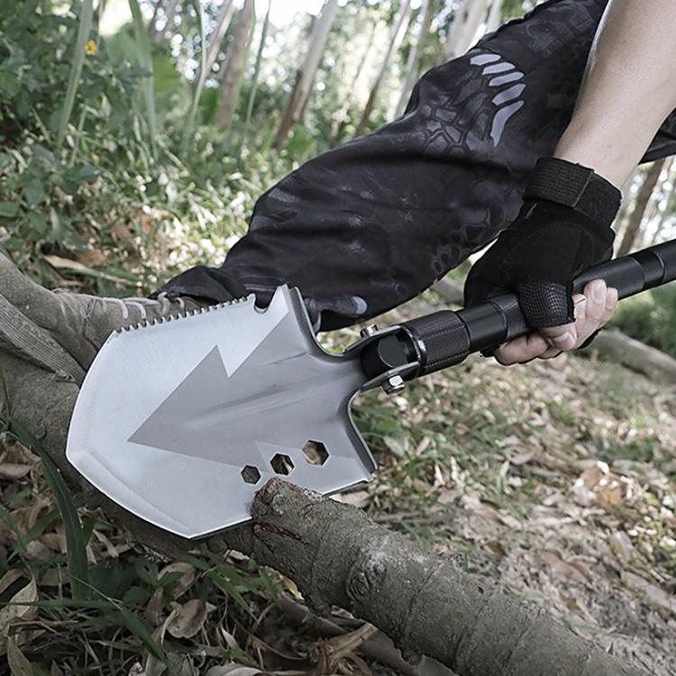 多機能シャベル 組立式 折畳スコップ 組立長さ76cm 鍬/斧/鋸/ナイフ