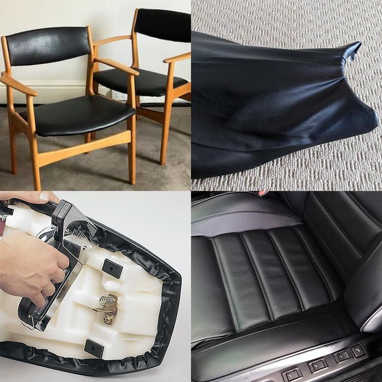 PUレザーシート 85×70cm ブラック 0.5mm厚 合皮レザー生地 ソフト