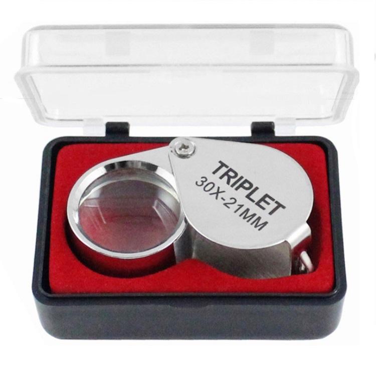 ポケットジュエリールーペ 虫眼鏡 拡大鏡 金属ルーペ コンパクト 吊り
