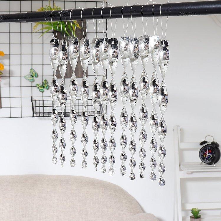 鳥よけ棒 8本セット シルバー 長さ29cm 反射光で鳥を忌避 吊り下げ型