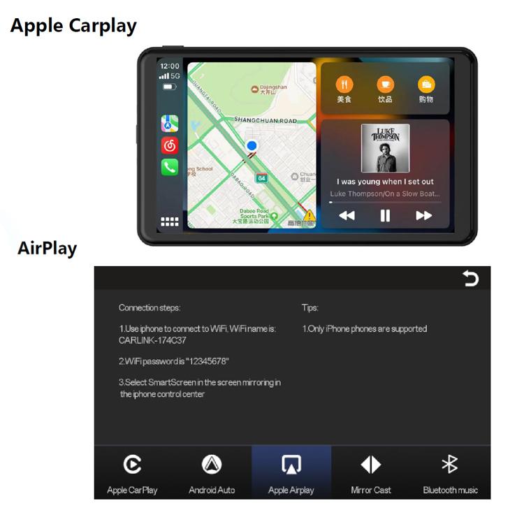 タッチパネル車載スマートプレイヤー 7インチモニター Carplay/AirPlay