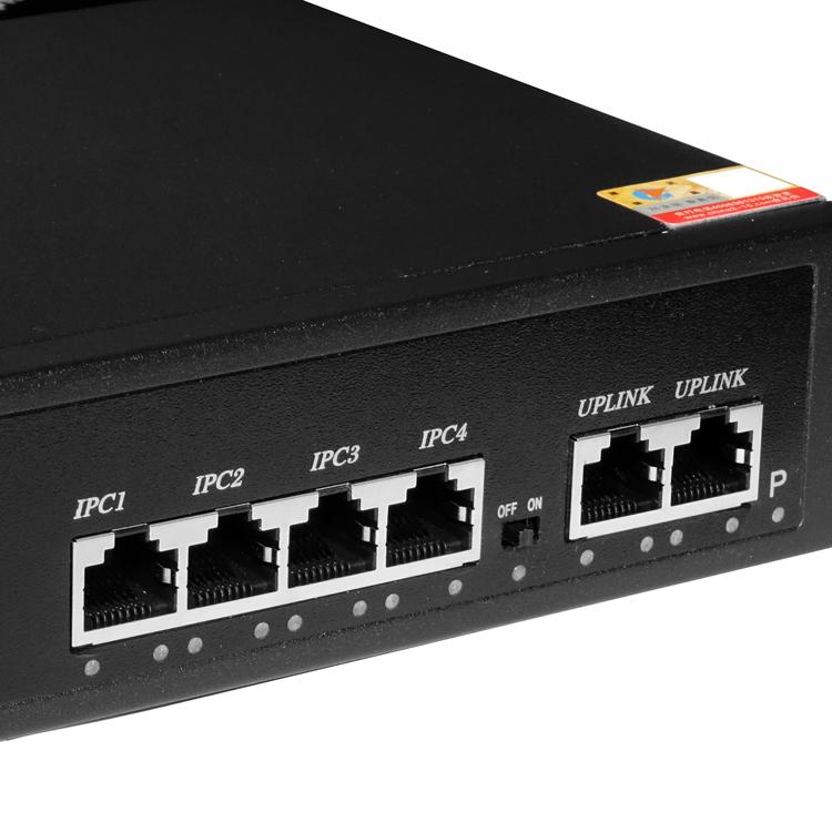 PoEスイッチングハブ PoE対応端末一括 PoE4ポート＋UPLINK2ポート 最大