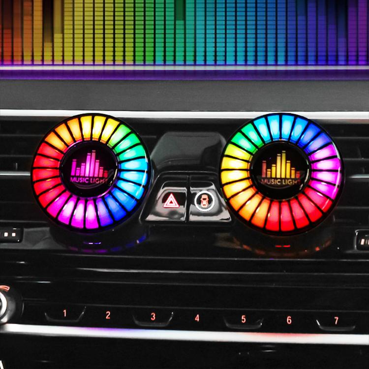車載用LEDライト 吹き出し口イルミライト TypeC充電式 音による変色