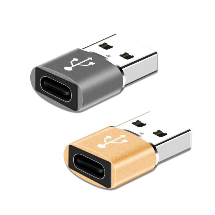 Type C→USB-A変換アダプタ Cオス to USB-A 超小型 USB2.0 充電