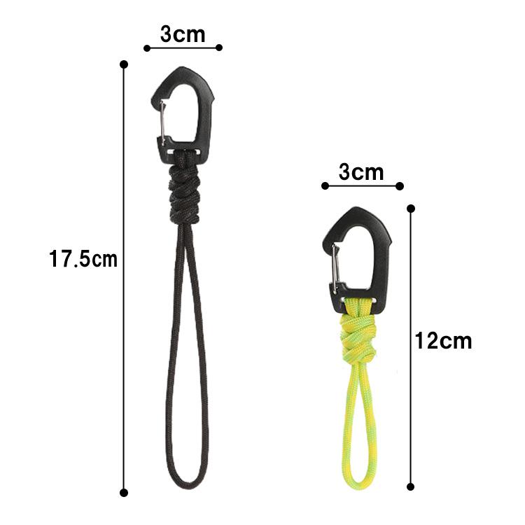 パラコードストラップフック 2個セット カラビナフック パラシュート