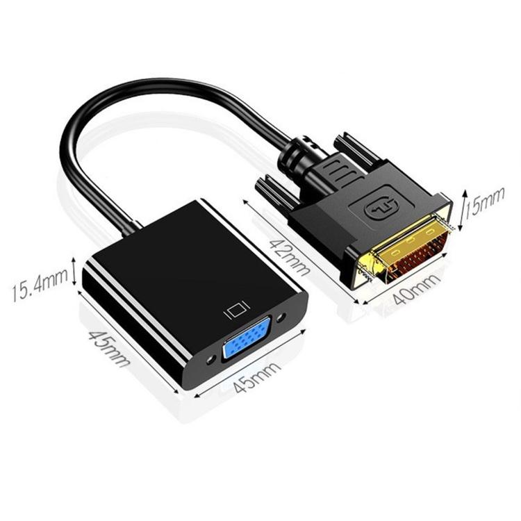 DVI to VGA 変換ケーブル 解像度1080P DVI-Dオス 24 +1ピン から VGA