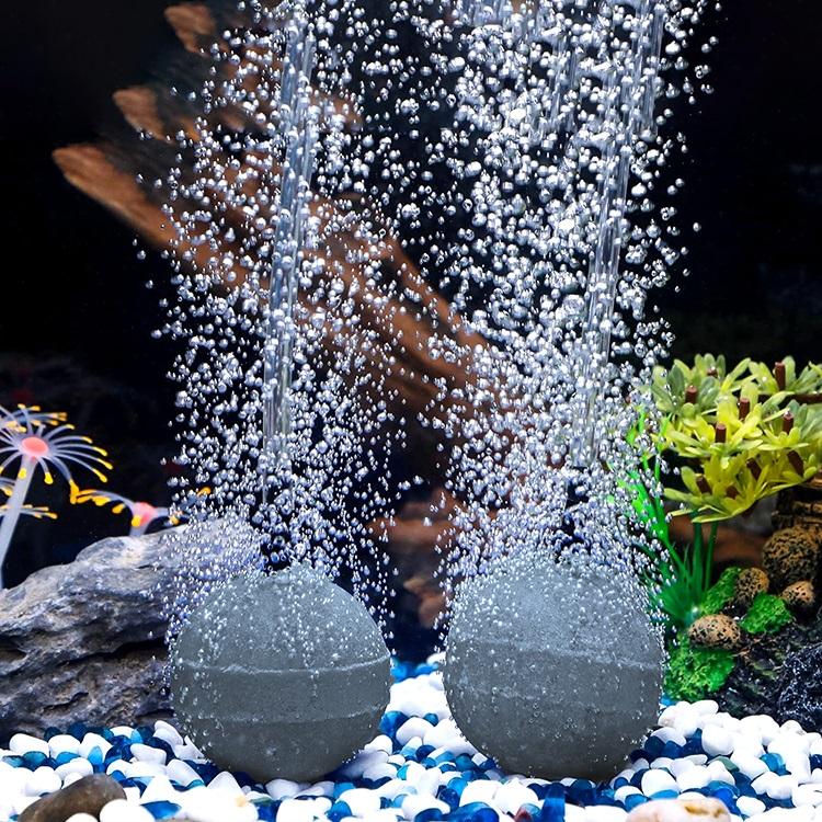 丸形エアストーン 細かい泡 直径5cm 大型球 水槽 釣り メダカ 金魚