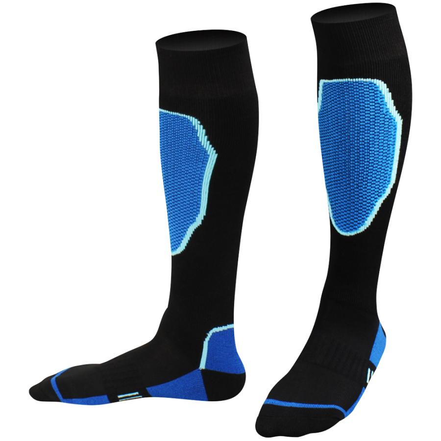 スキーソックス スノボ靴下 2足セット 黒/白/青 男女 子供 アウトドア