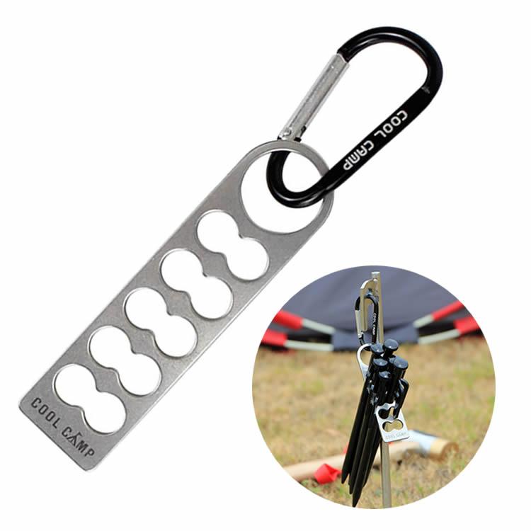 テントペグホルダー 10本収納可 紛失防止 省スペース カラビナ付き