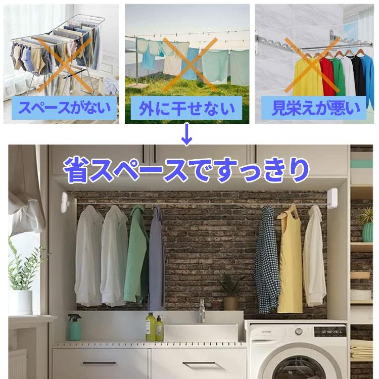 室内物干しワイヤー 洗濯物干し 部屋干しワイヤー 伸縮可能 耐荷重約