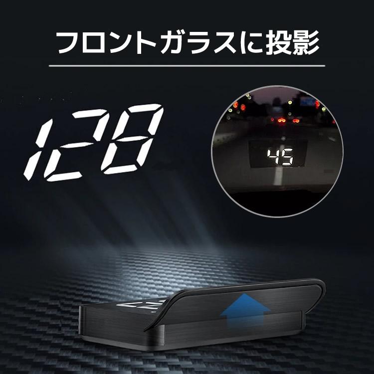 速度測定ヘッドアップディスプレイ GPS搭載 HUD デジタルスピード