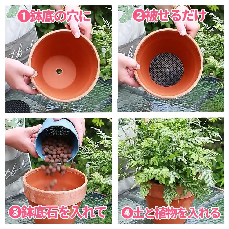 鉢底ネット 円型 鉢やプランターの底に敷く メッシュ 2.3cm×20枚 20枚セット 鉢底ネット 円型 鉢やプランターの底に敷く 丸型