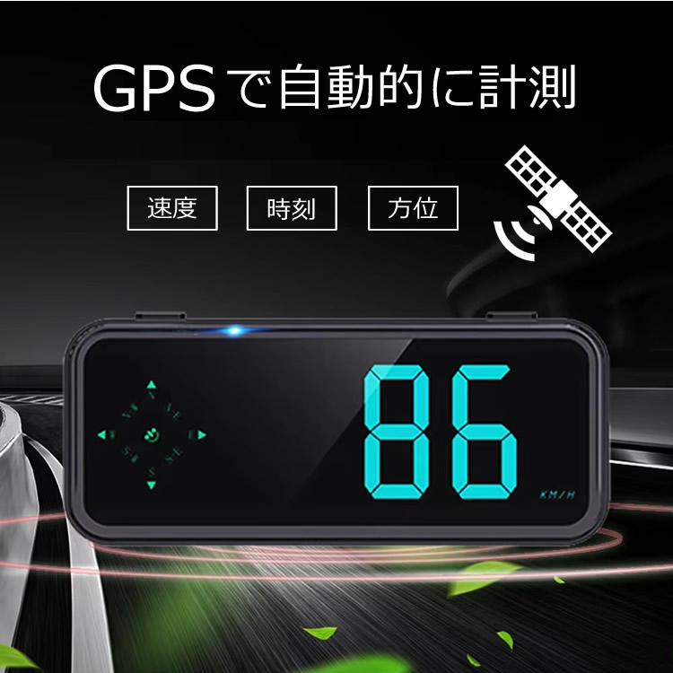 GPSスピードメーター GPS速度測定 ヘッドアップディスプレイ コンパス