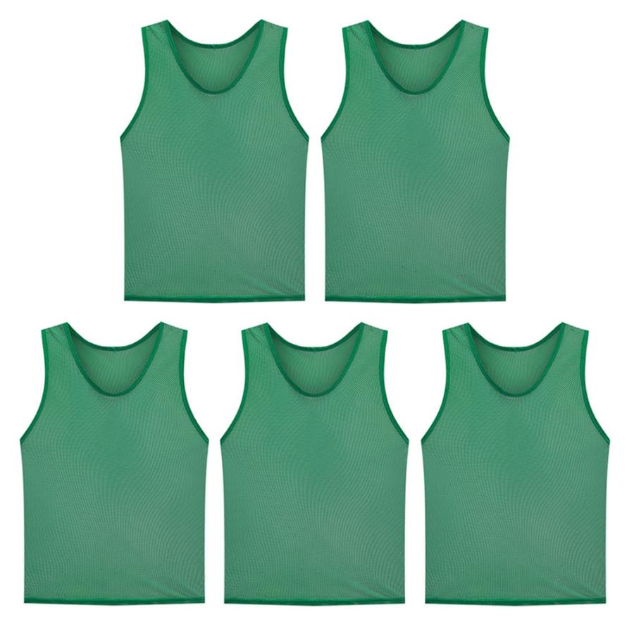 ゼッケンベスト 5枚セット ビブス メッシュ 無地 サッカー バスケ