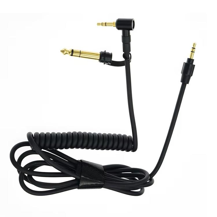 高音質AUXオーディオケーブル 3.5mm&6.5mm互換プラグ 伸縮式 カール式  約1.8m L字タイプ 金メッキ カラオケ ヘッドホン PC 3.5mm延長 6.5mm対応 DETOX3565 |  | 03