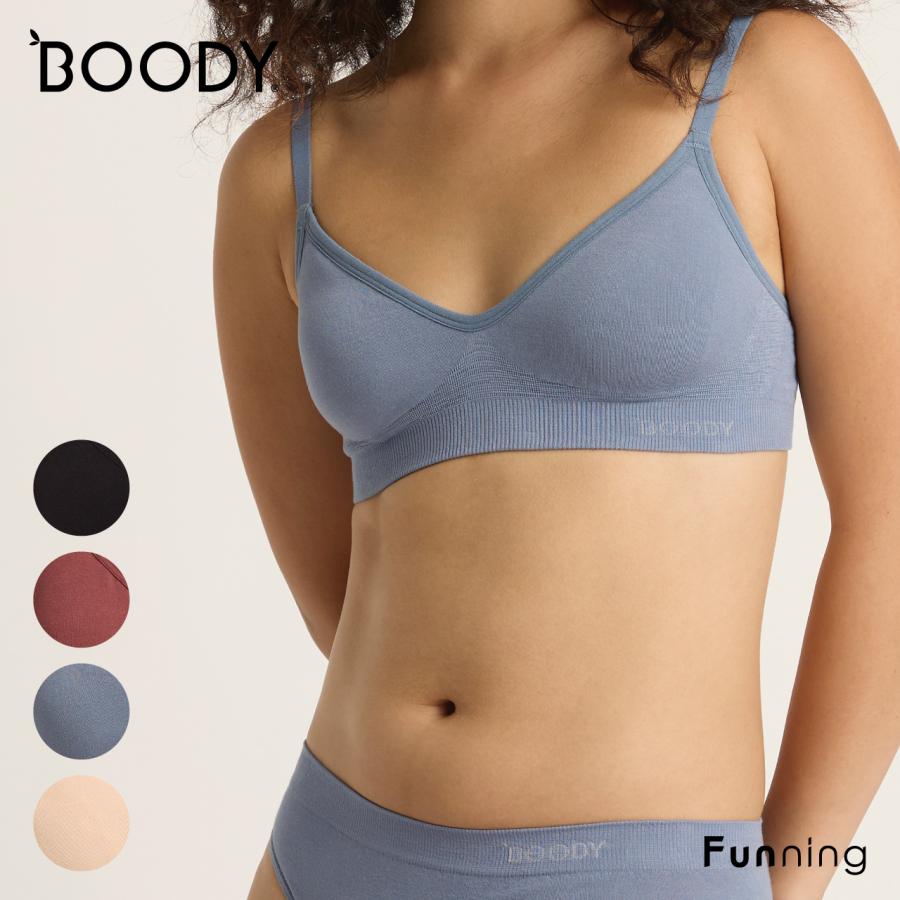 BOODY (ブーディ) ワイヤレスTシャツブラ レディース 女性 バンブー 竹 竹繊維 涼しい 防臭 抗菌 吸湿性 静電気防止 柔らかい 正規品 | BOODY