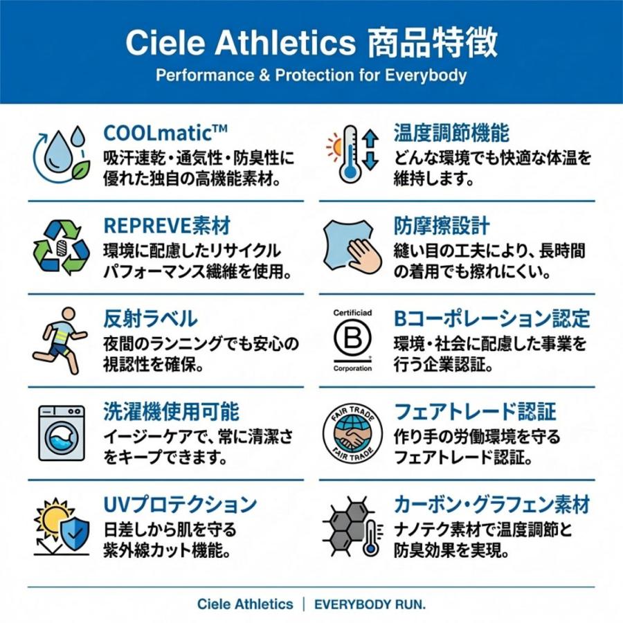 【26春夏New】Ciele (シエル) ORTShirt WWM26 ユニセックス ランニングTシャツ 吸汗速乾 軽量 半袖 メンズ レディース 正規品 |  | 04