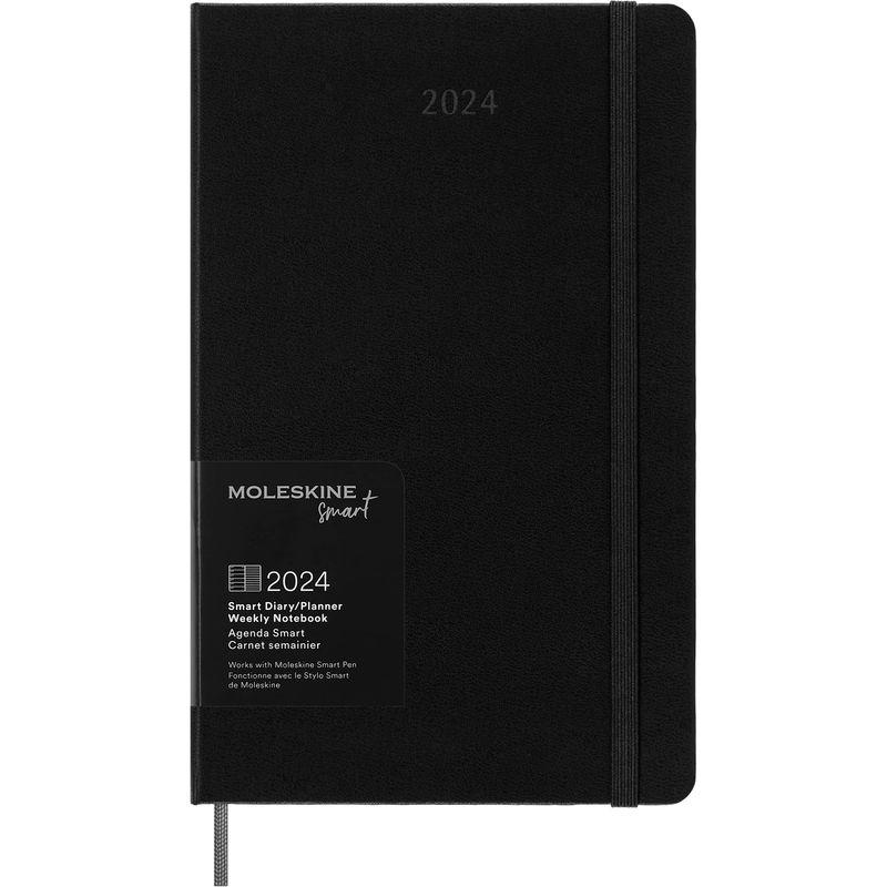 モレスキン 手帳 2024 年 1月始まり 12カ月 ウィークリー スマート ダイアリー ハードカバー ラージサイズ(横13cm×縦21cm