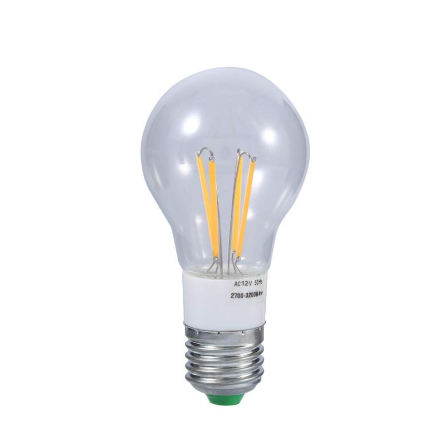 E27 LED 電球ライト 12V 3 ワット/4 ワット/6 ワットクールウォームホワイト COB フィラメント電球 360 度非 : 平田 ...