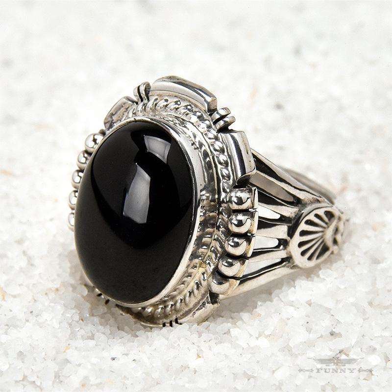 ナバホ族 ダブル ブラックオニキス 刻印 シルバー925 ピアス ヴィンテージ Indian Jewelry FUNNY公式ストア ナバホ族 スタンプワーク リング