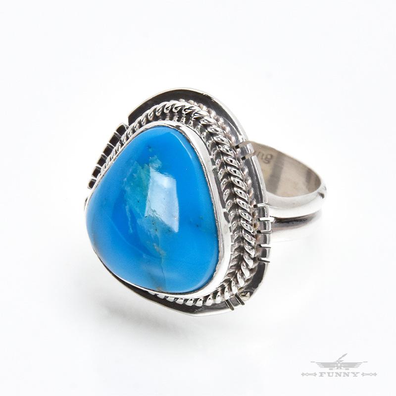 Indian Jewelry FUNNY公式ストア ナバホ族 ターコイズ リング [13.5号 