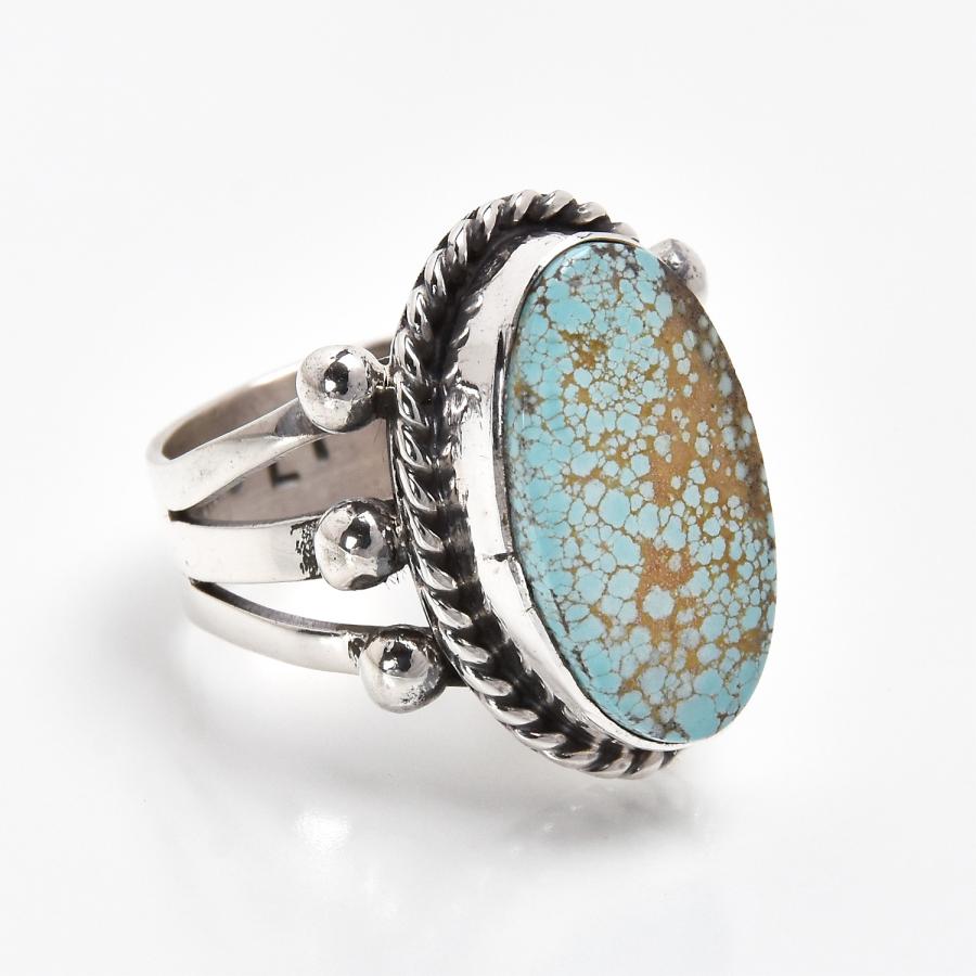 スターリング　シルバー　ターコイズ　クロス　リング　ヴィンテージ Indian Jewelry FUNNY公式ストア ナバホ族 ターコイズ リング