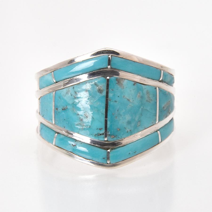 ターコイズ G.REEVES スターリングシルバー リング 17.5~18号