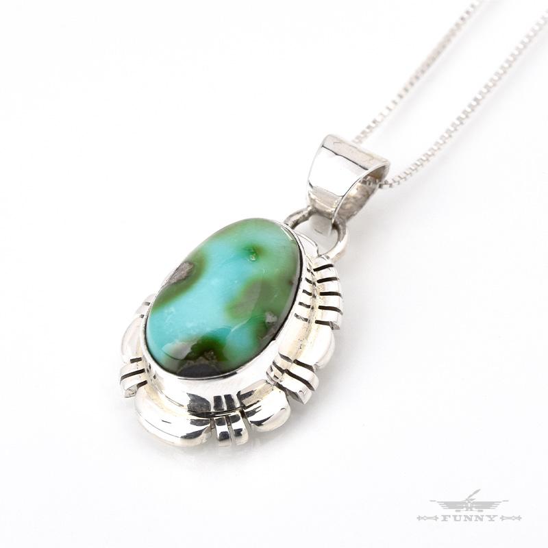 ナバホターコイズペンダントネックレスシルバー