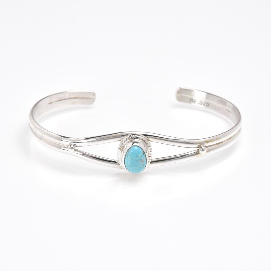 インディアンジュエリー　ターコイズ バングル　スターリングシルバー ターコイズ バングル インディアンジュエリー スターリング