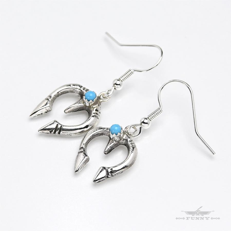 Indian Jewelry FUNNY公式ストア ナバホ族 ターコイズ ナジャ ピアス 