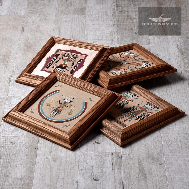 Funny公式ストア ナバホ族 サンドペンイント スクエア M ネイティブアメリカン アート イェイ 砂絵 インテリア雑貨 インディアン 壁掛け Yei Navajo ファニー Ar002 007 0007 Funny公式ストア Yahoo 店 通販 Yahoo ショッピング