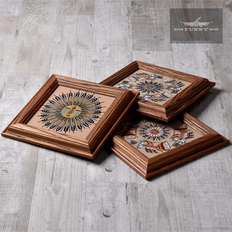 FUNNY公式ストア ナバホ族 サンドペンイント スクエア M ネイティブ