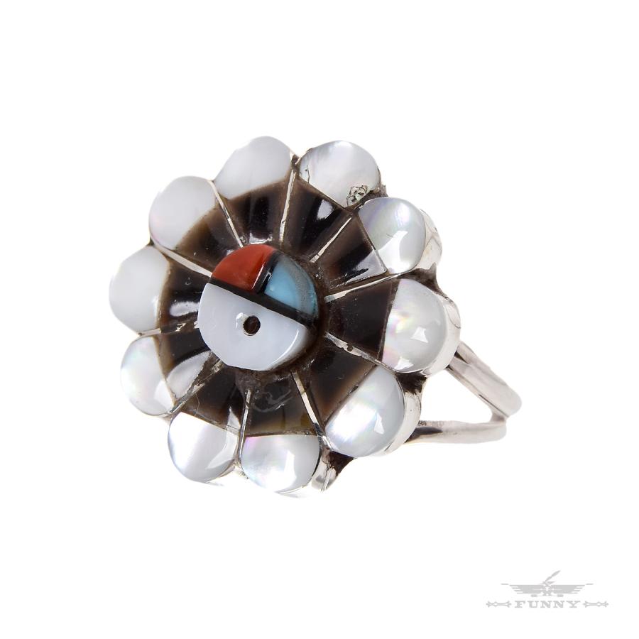Indian Jewelry FUNNY公式ストア ズニ族 Romero Vacit サンフェイス